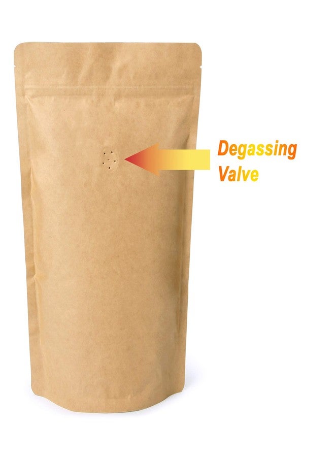 EverPack أكياس قهوة ورقية كرافت قابلة للوقوف بسحاب، وزن 250 غرام، 8 أونصة، نصف رطل، أكياس قهوة مزودة بصمام (عبوة من 50 كيسًا) - Image 3